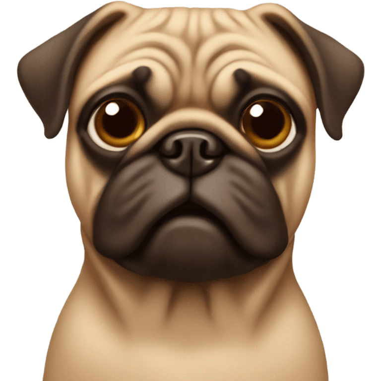 Brown pug emoji