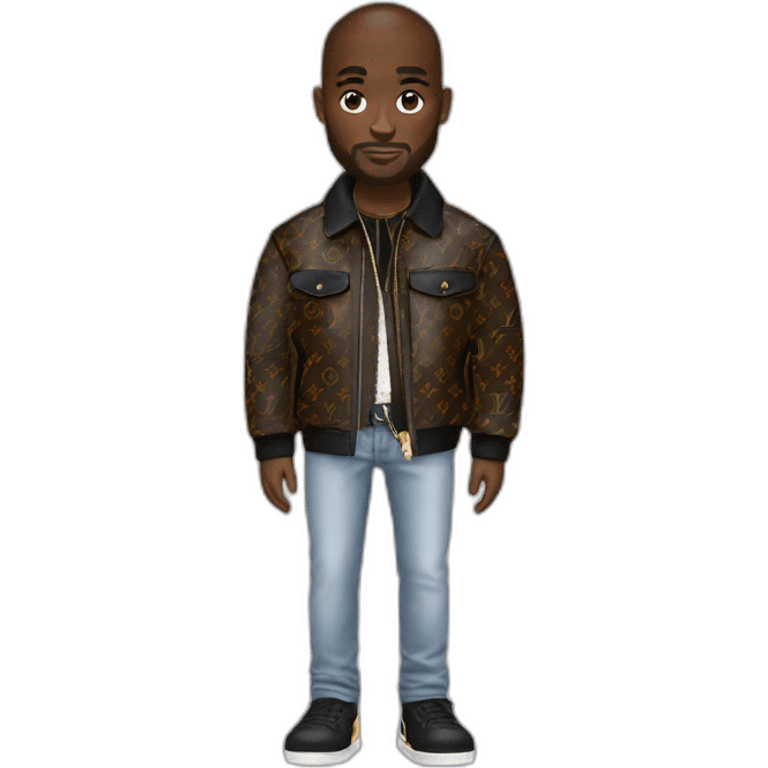 Virgil Abloh with louis Vuitton jacket emoji