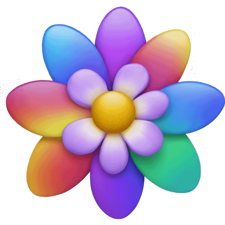 Rainbow colour Flower  emoji