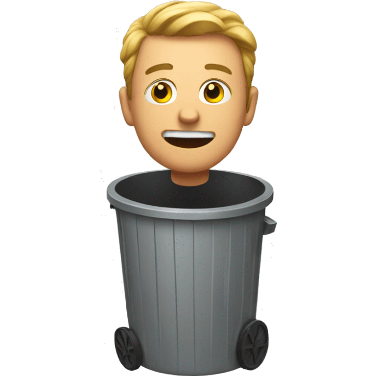 man in a trash can  emoji