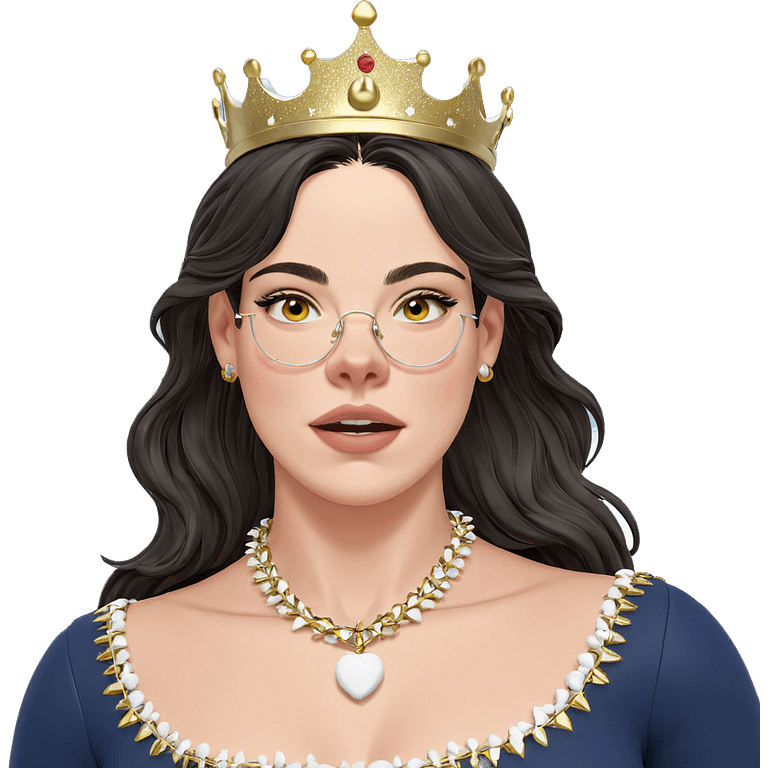 girl in snowy crown scene emoji