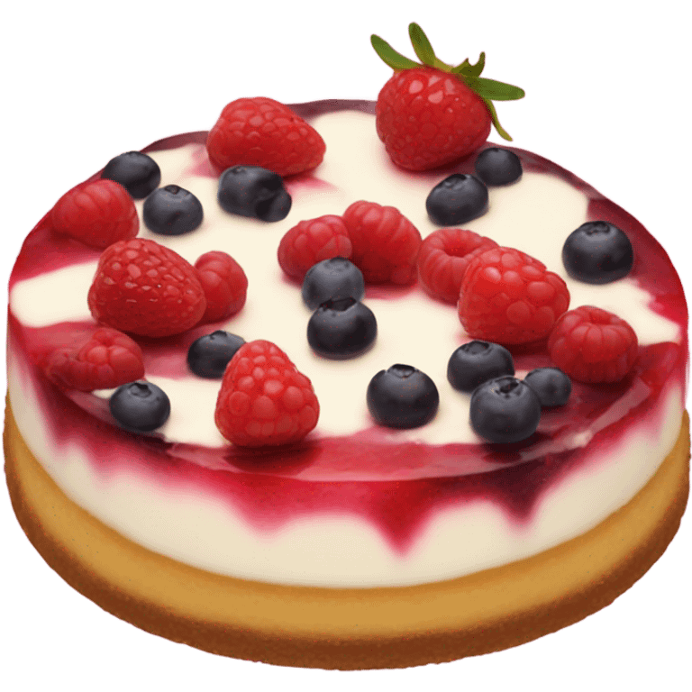 Realistic berry cheesecake  emoji