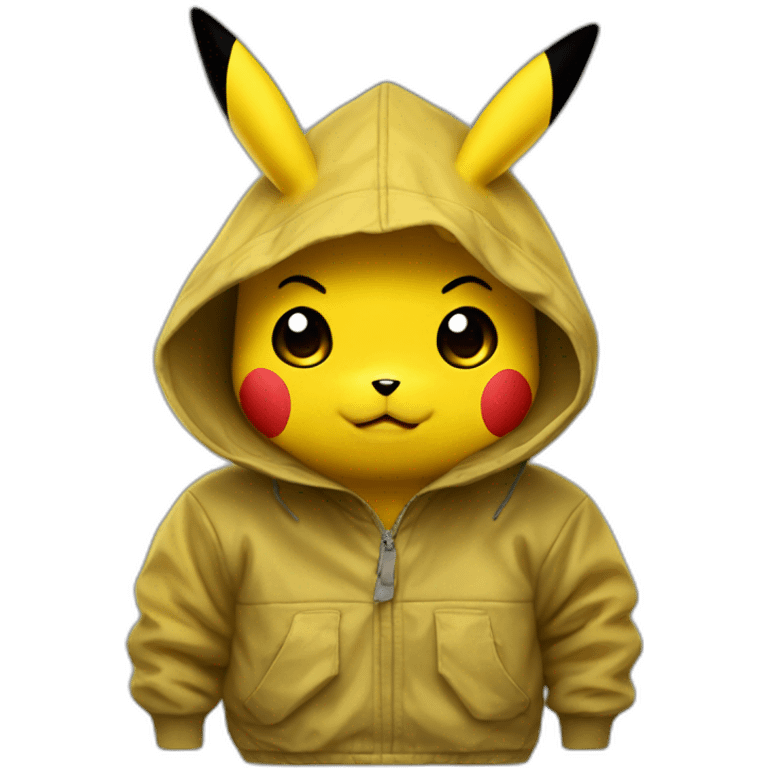 Pikachu en cagoule emoji