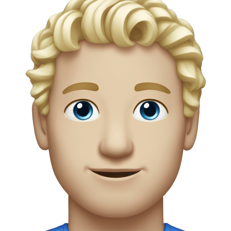 3/4 profile light curl blonde 30yo man blue eyed pale skin emoji