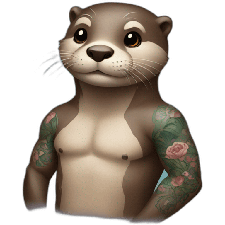 otter with tattoo sleeves emoji