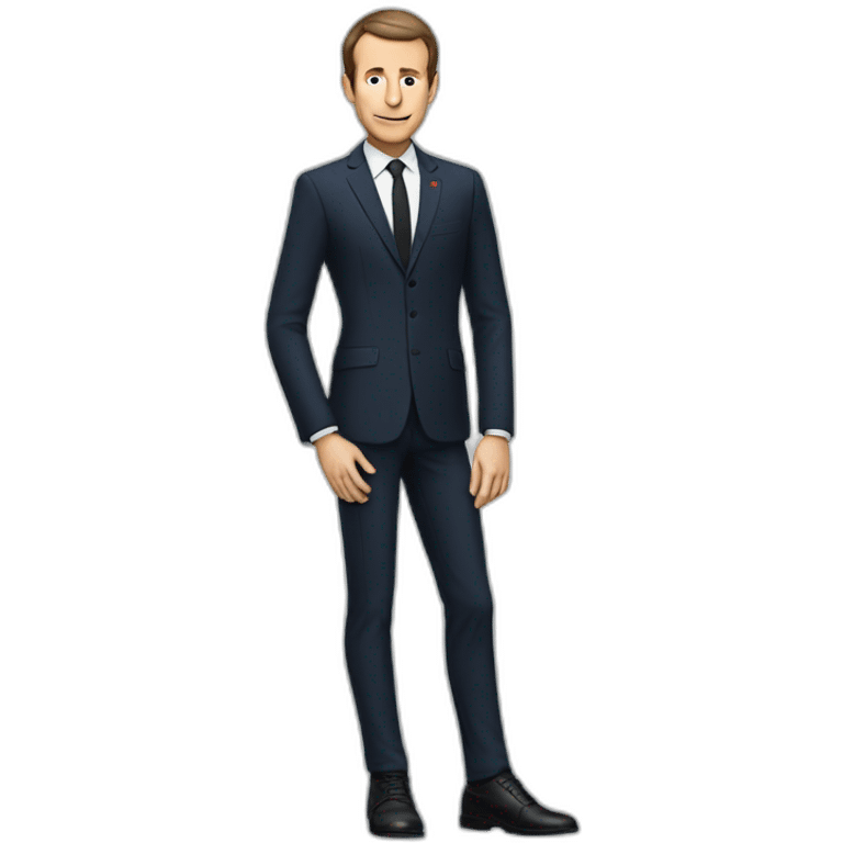 skinny macron body emoji