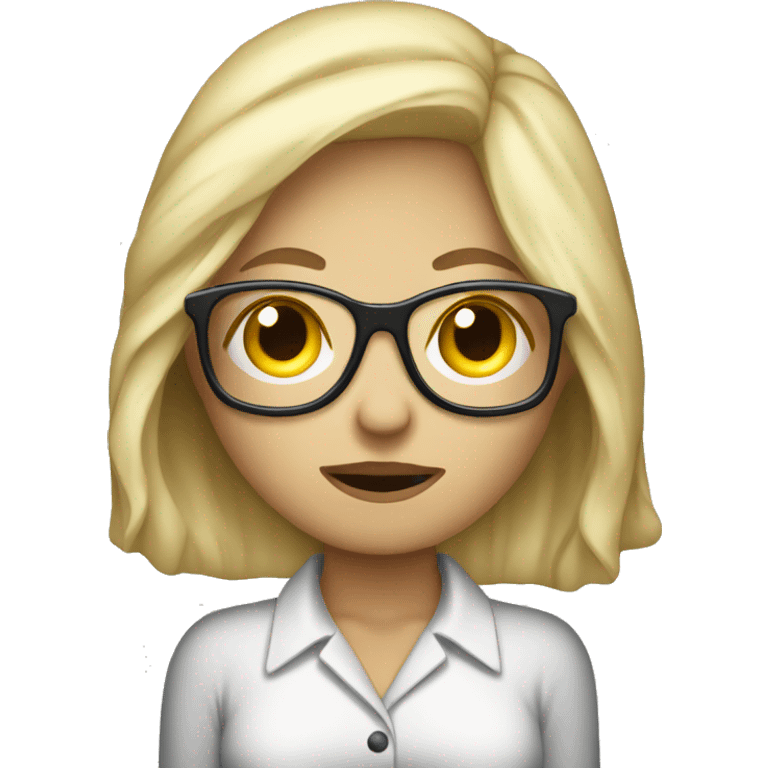 Blonde Secretary with spectacles half covering face with bedsheets emoji