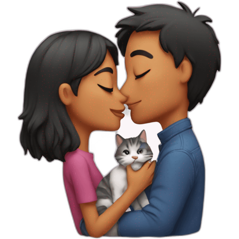 kiss with cat emoji