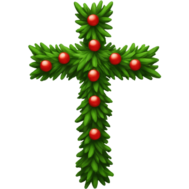 a cross christmas tree emoji