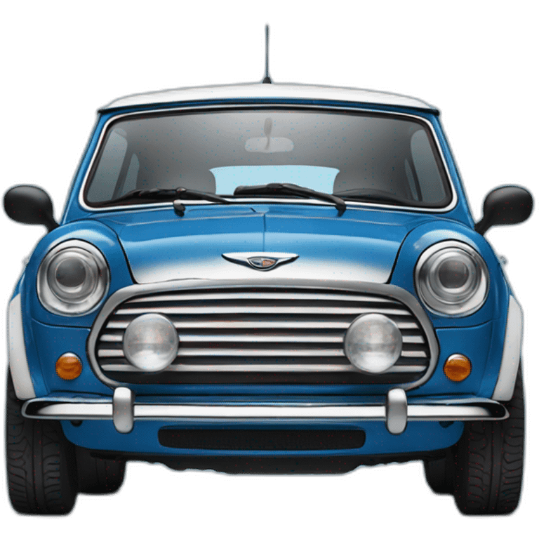 Mini Cooper blue emoji