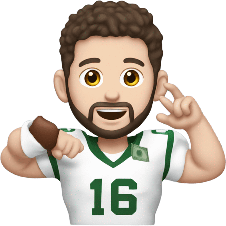 Baker mayfield holding money to his ear emoji