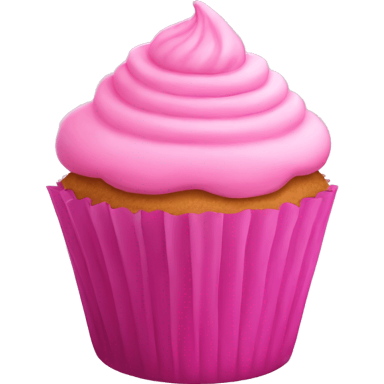 Pink cupcake emoji