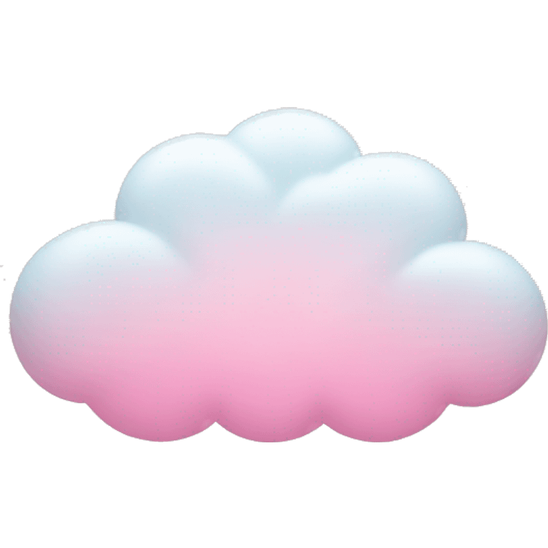 a cloud with light pink hearts around it emoji