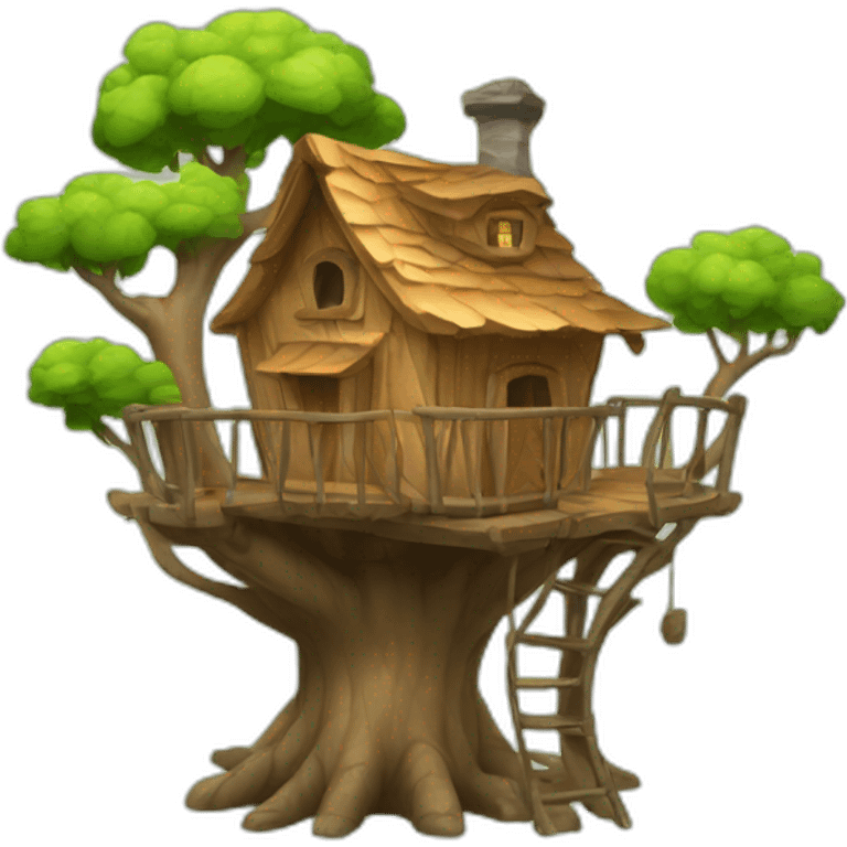 cute treehouse emoji