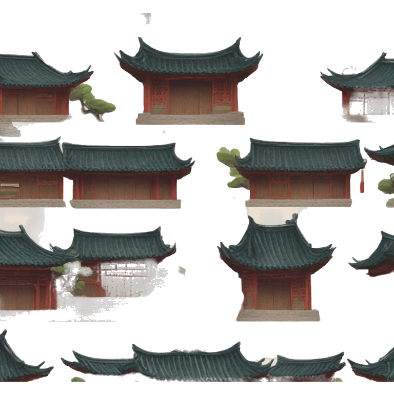 traditional Chinese architecture, village emoji