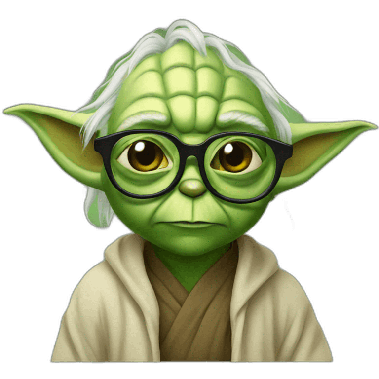 yoda with glasses emoji