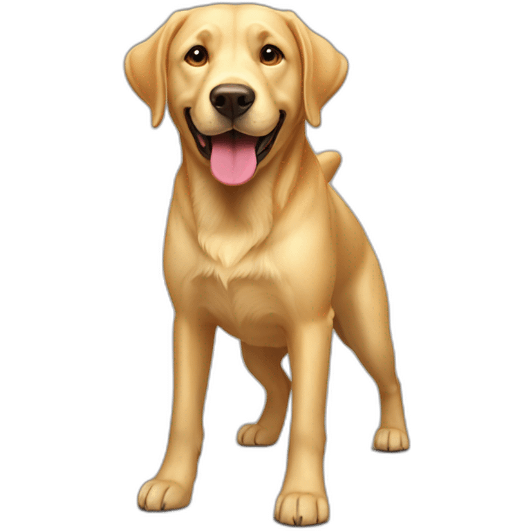 happy golden lab full body emoji