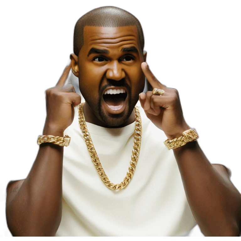 Kanye West screaming emoji