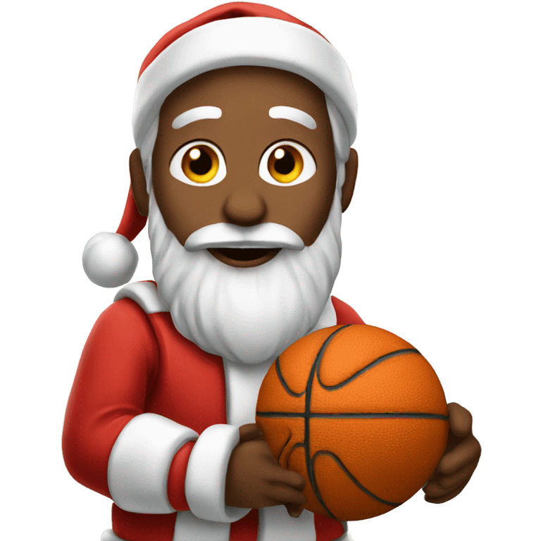 Santa clause playing basketball  emoji