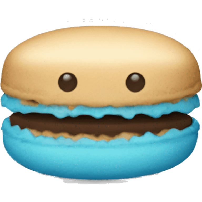 Blue macaroon emoji