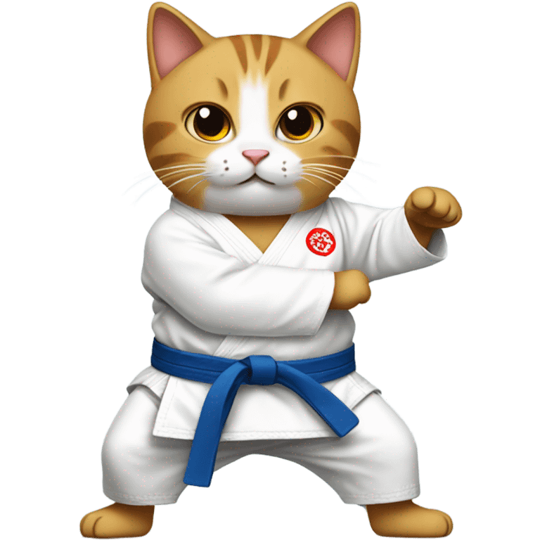 Cat in karate clothes emoji