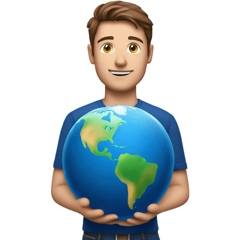 Josh Allen holding earth emoji