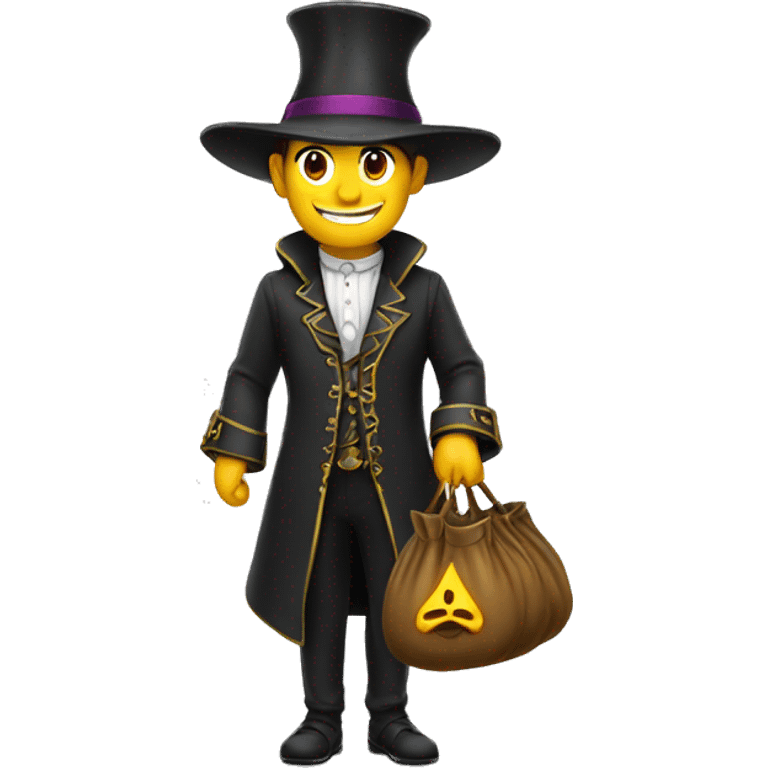 magicien avec sac à dos emoji