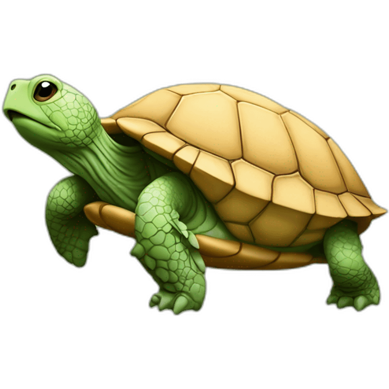 Tortue sur une tortue emoji