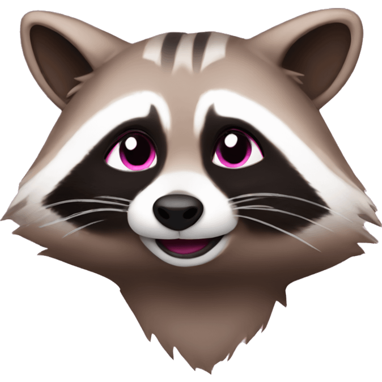 pink raccoon emoji