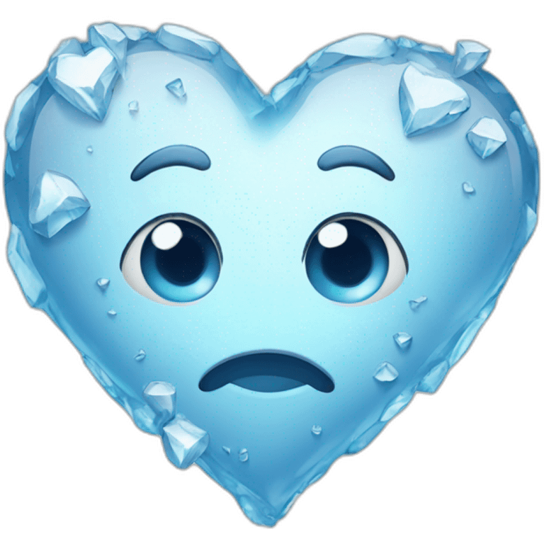 an icy heart emoji