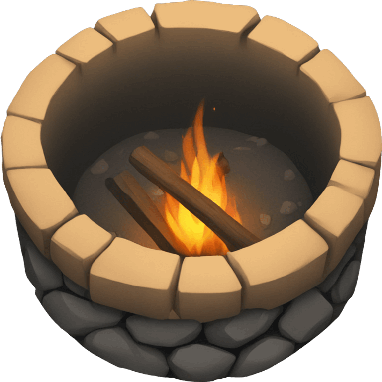 A fire pit hole  emoji