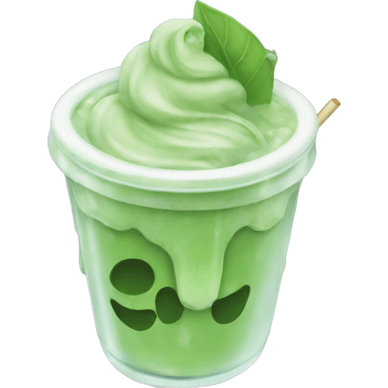 iced matcha in a cup  emoji