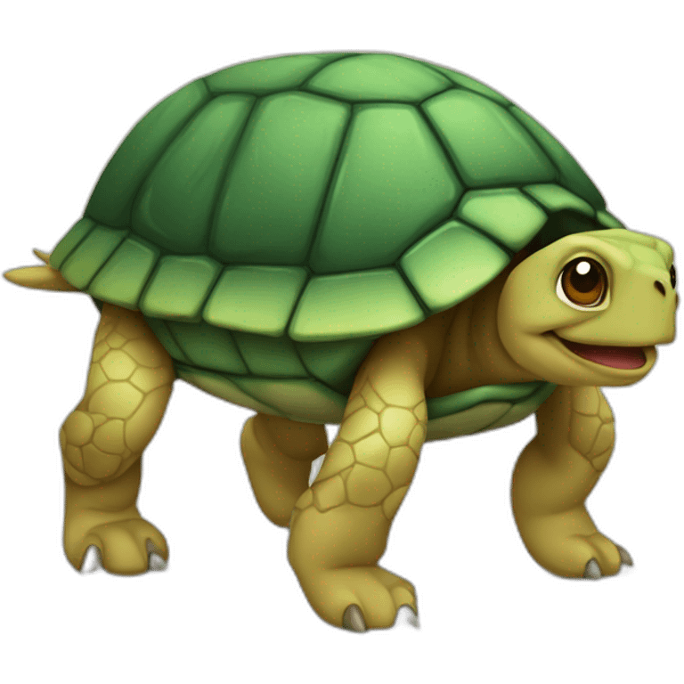 Tortue sur chien emoji