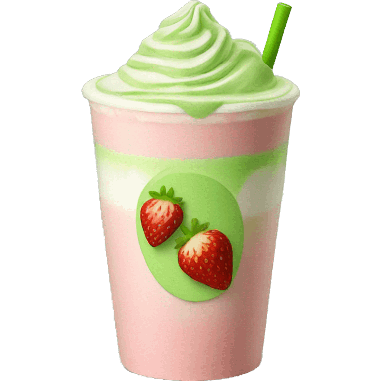 strawberry matcha latte emoji