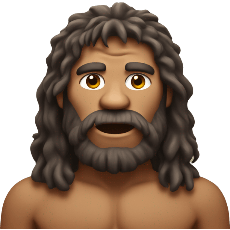 Caveman with two hands  emoji