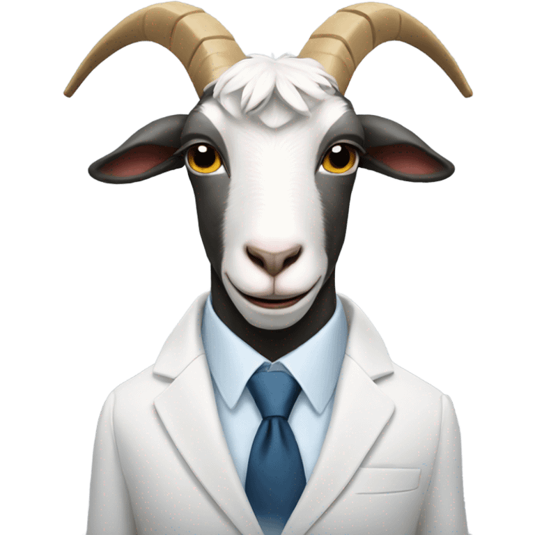 Goat wearing suit emoji