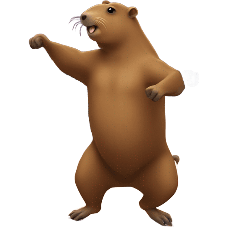 Capybara dancing in dive bar  emoji