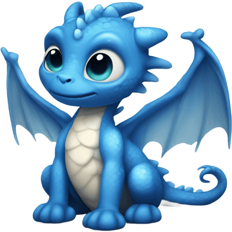 sad blue baby dragon emoji