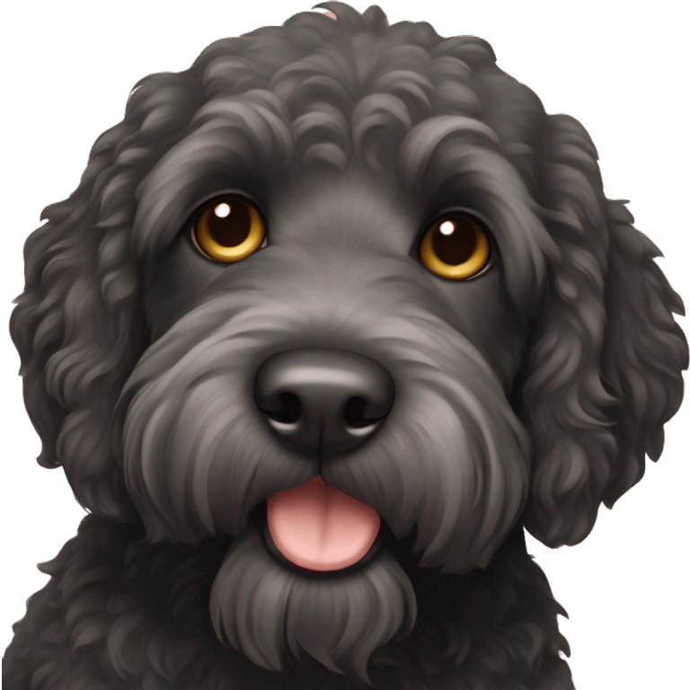 black labradoodle dog emoji