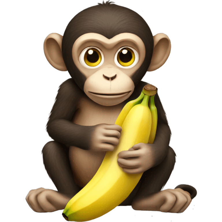 monkey eating a banana emoji