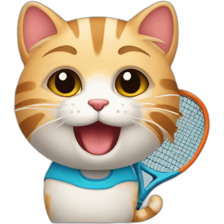 cute cat padel emoji