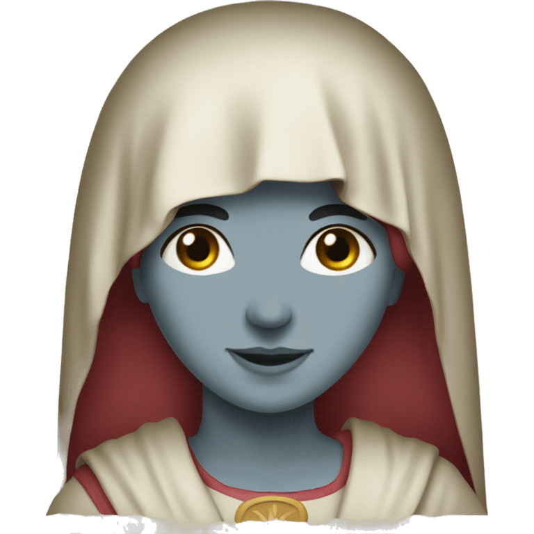 The Virgin continues to hold the omophorion emoji