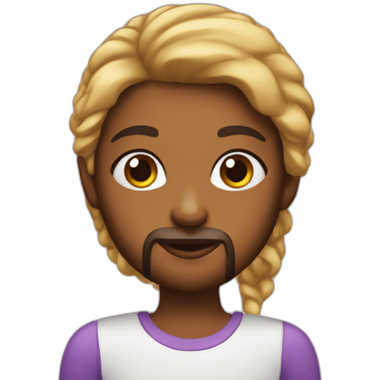 Girl with beard emoji