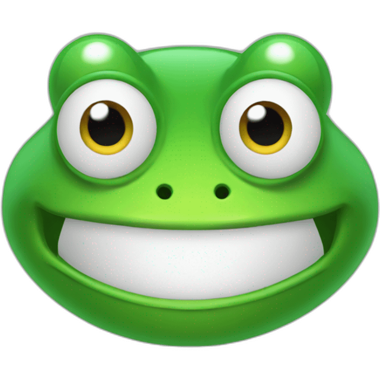 talk cloud styled as a frog emoji