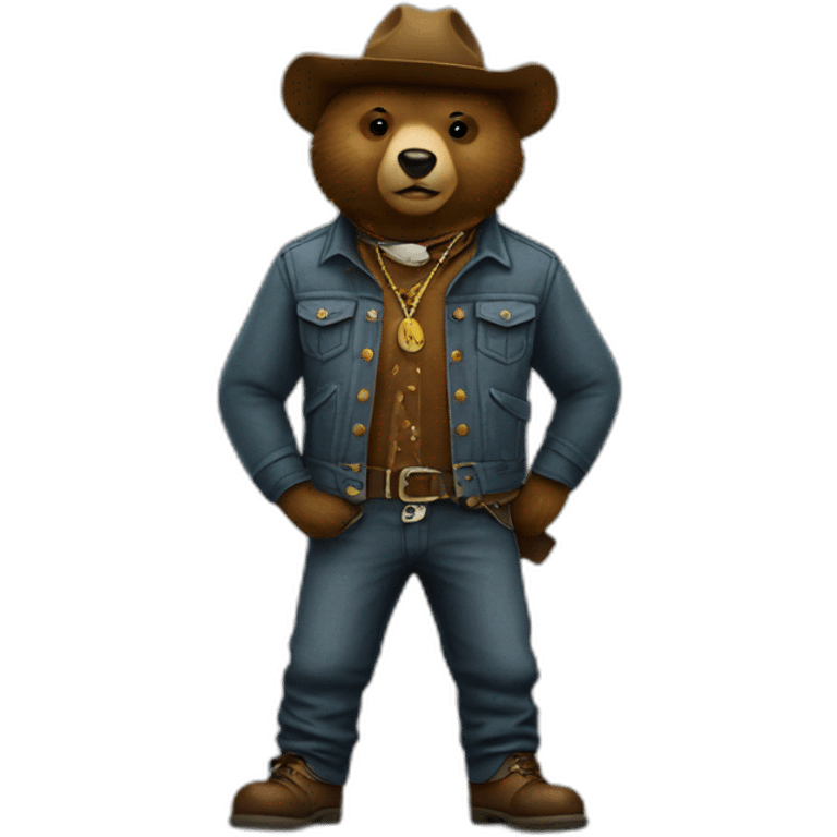 bear wearing santiags emoji