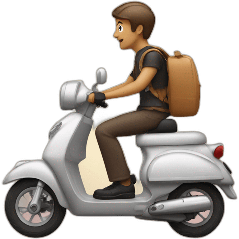 chat sur un scooter emoji