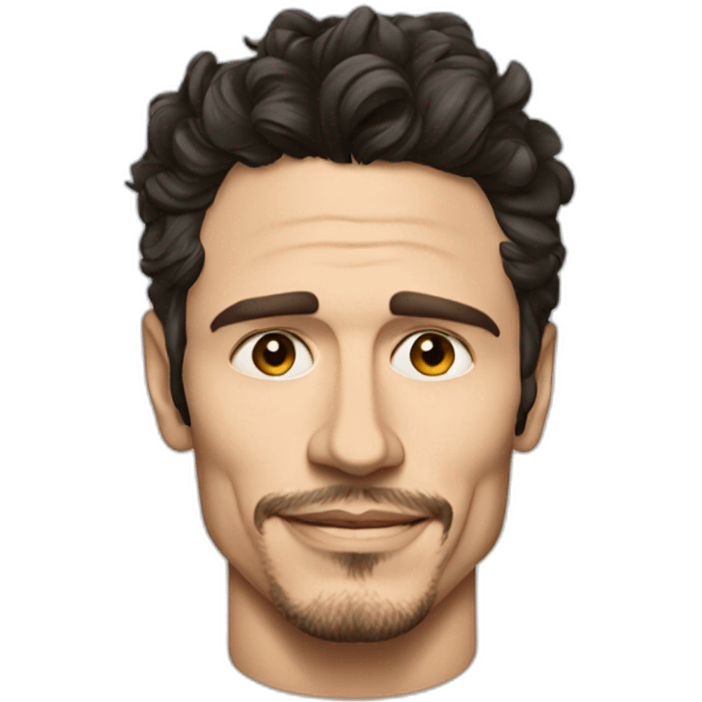 james franco cartoon wearing tee emoji