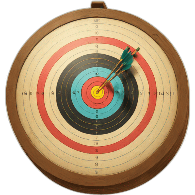 vintage archery target emoji