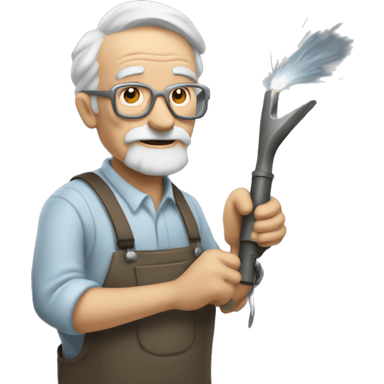 Old man welding emoji