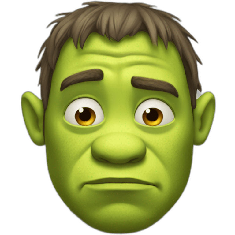 Depressed shrek emoji